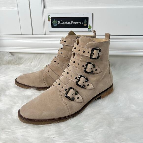 Excellent Condition Paul Green Anne Studded Boot Cloud Moto Biker Size 9.5 - Picture 4 of 10